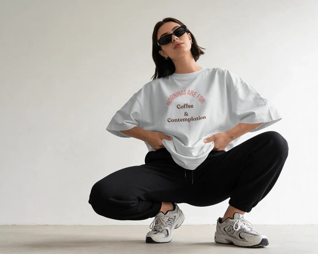 Oversize T-Shirt - Mornings are for coffee