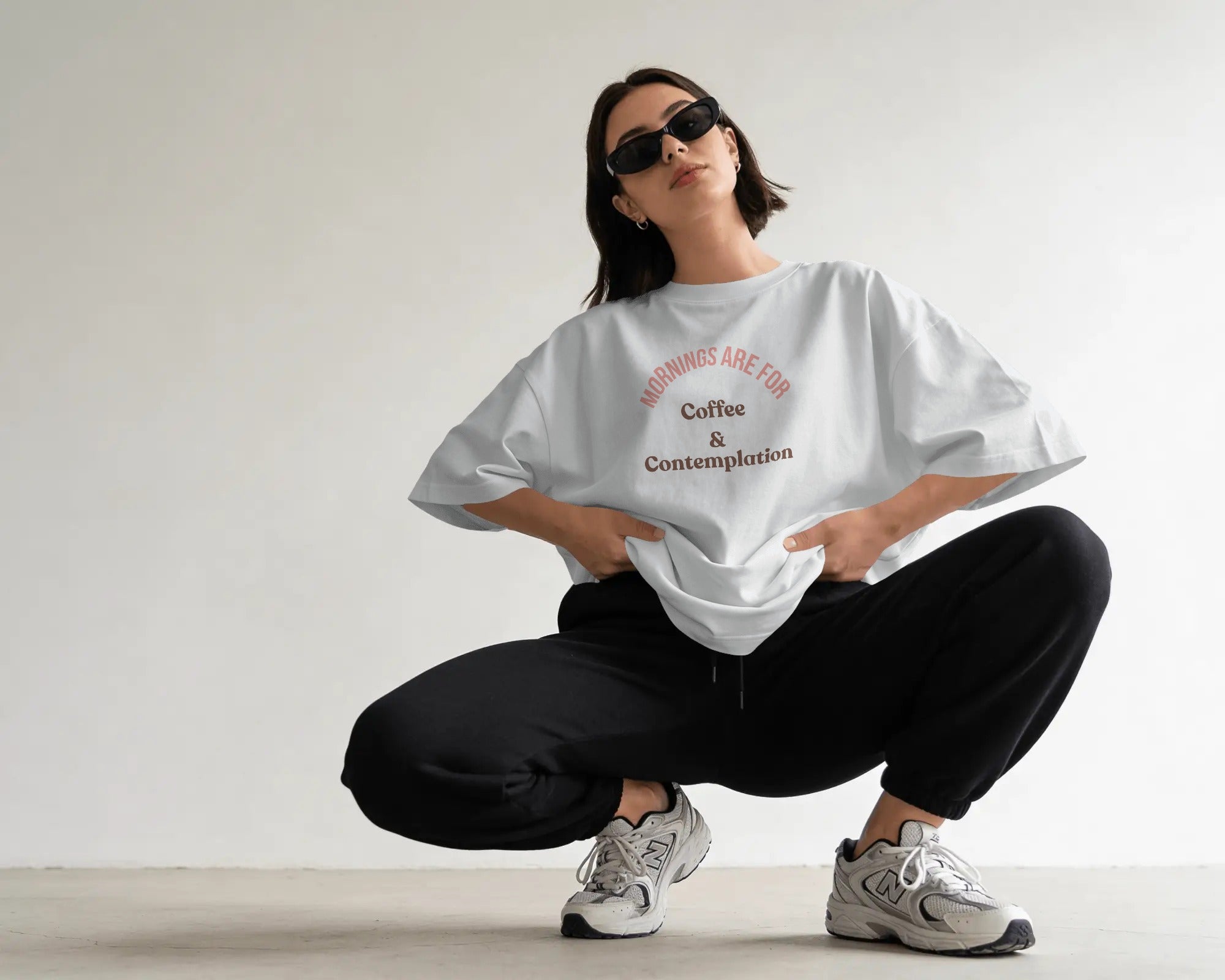Oversize T-Shirt - Mornings are for coffee