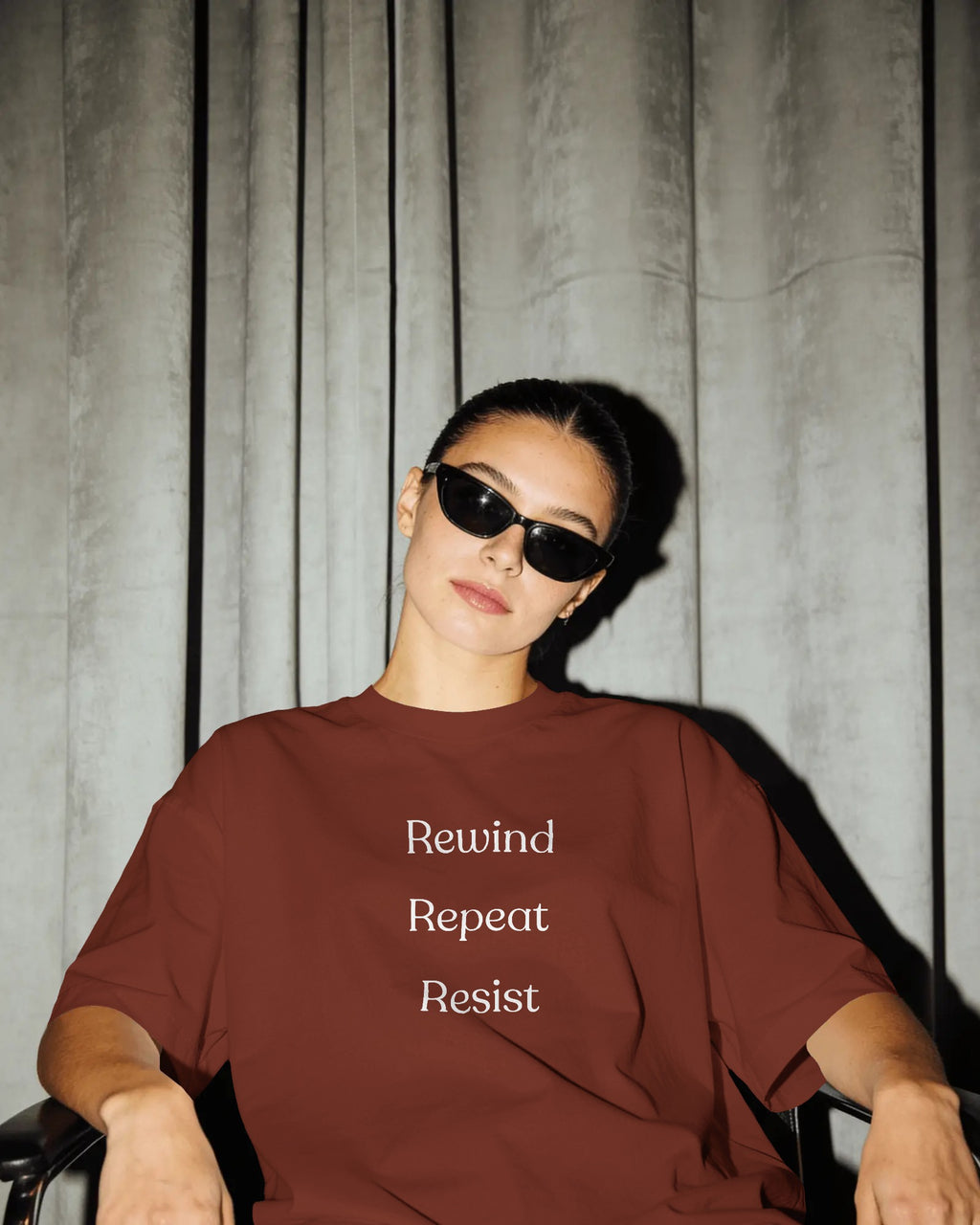 Oversized T-Shirt - Rewind, Repeat, Resist